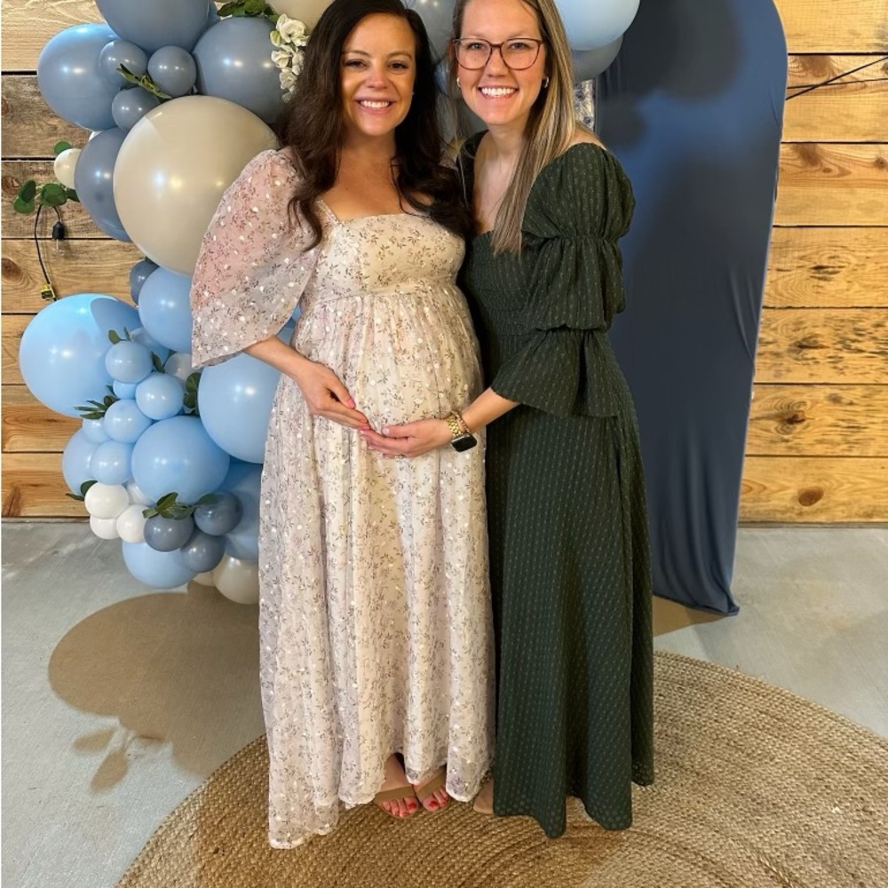 Worth Collective Corrine Tiered Sleeve Maxi Dress Small